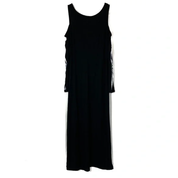Torrid | Sexy Black Cold Shoulder Skeleton Slit Maxi Dress - Picture 7 of 7